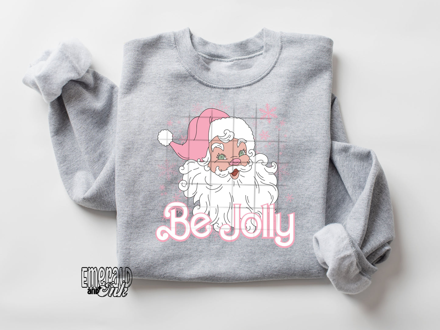 Be Jolly Pink Santa - DTF Transfer*TAT 7 biz days