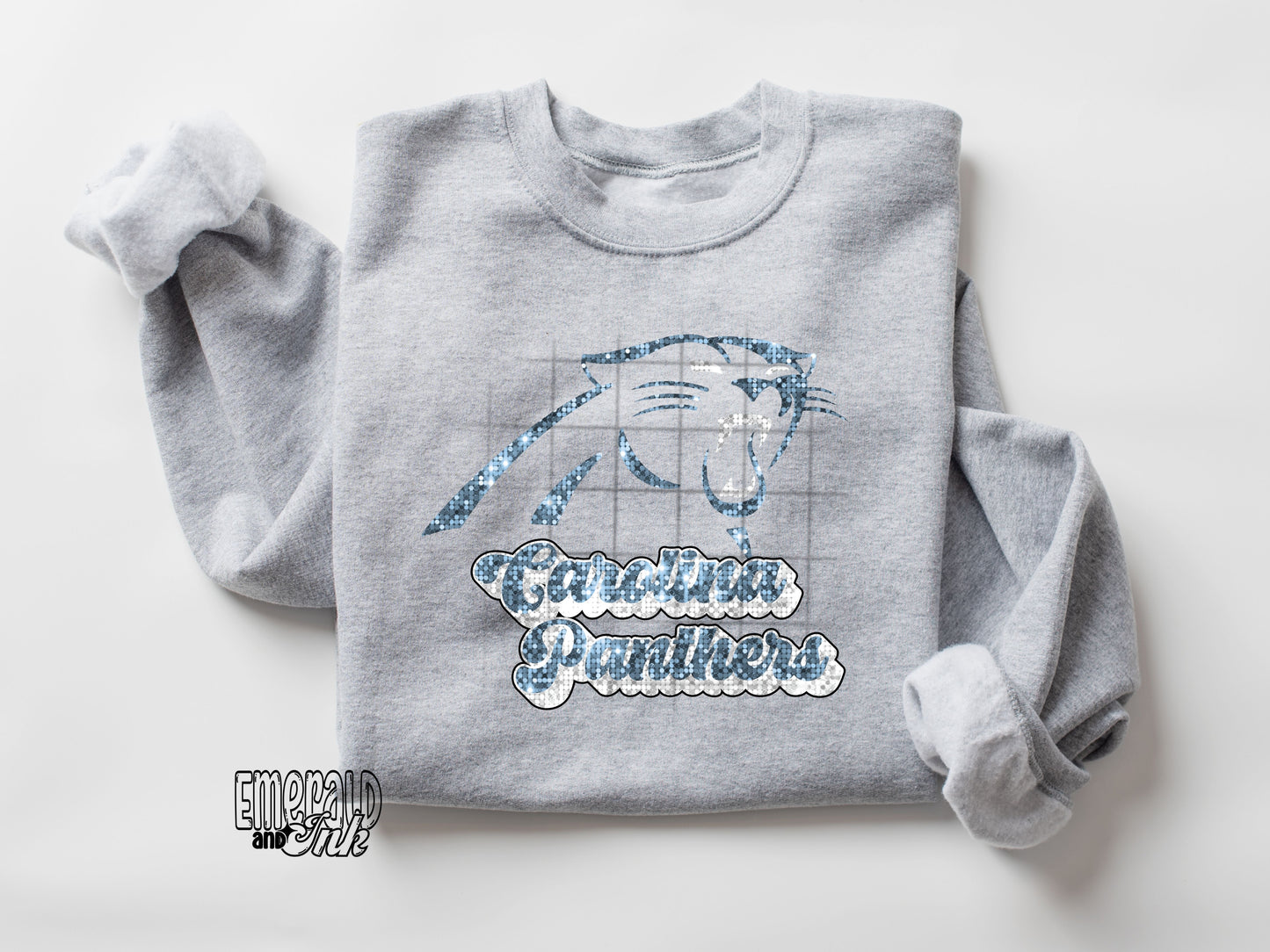 Panthers Blingy Carolina Blue - DTF Transfer*TAT 7 biz days