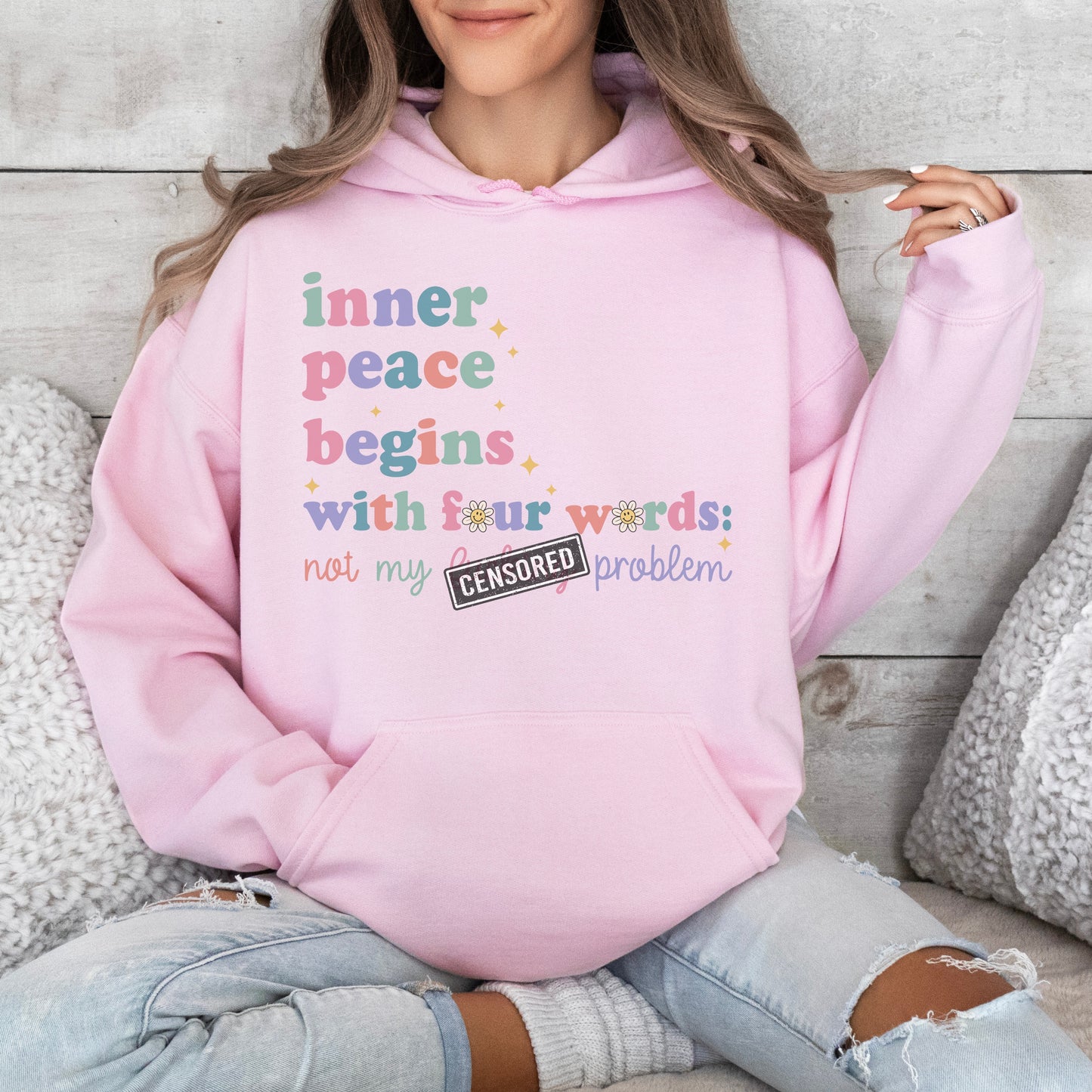 Inner Peace Begins With Four Words DTF Transfer