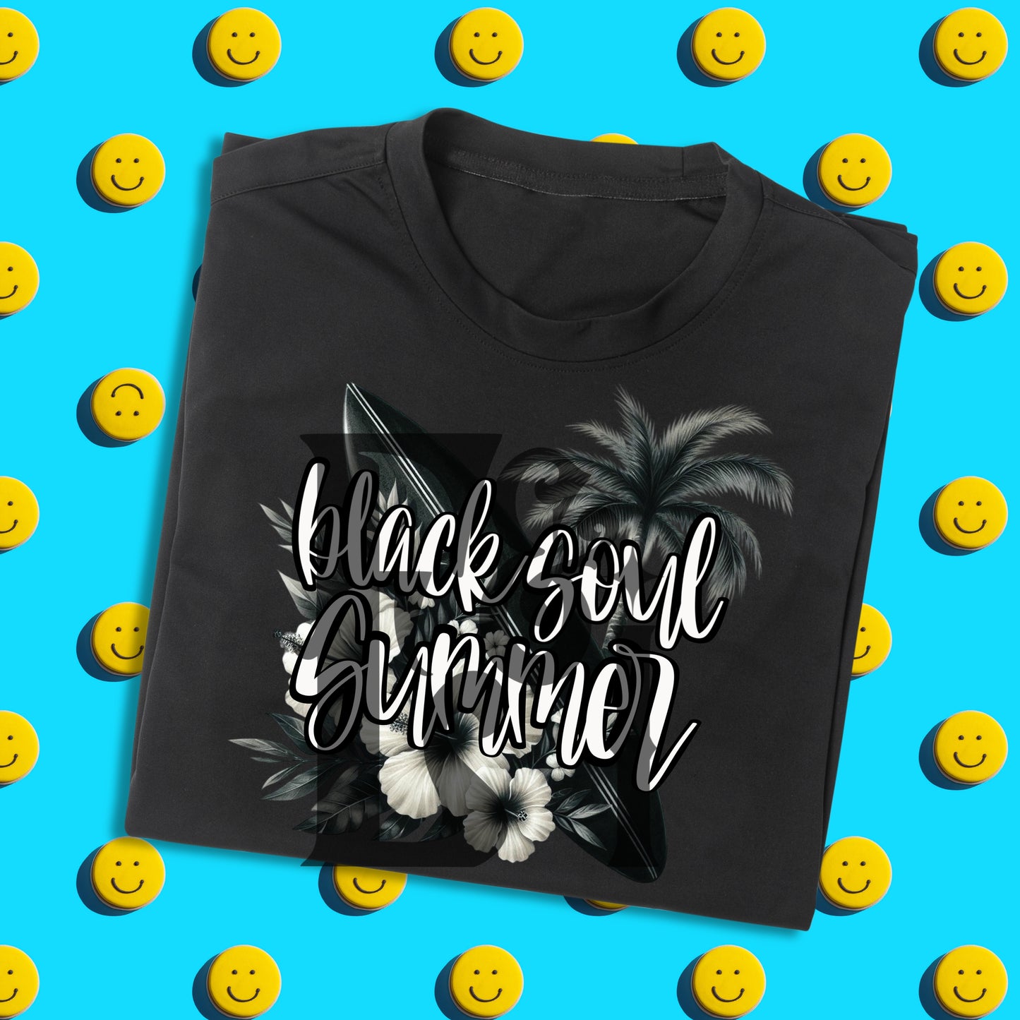 Black Soul Summer Emocore Dark Vibe Beach - PNG Digital Download