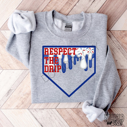 Respect The Drip Digital Download -  Patriotic Blue Homeplate