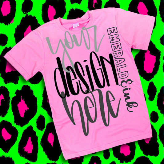 Neon Leopard Print Blank T-Shirt Digital Mock-up