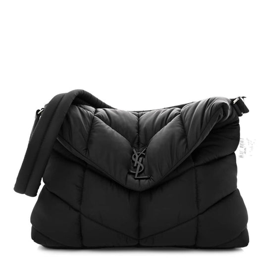 Sleek Winter Puffer Messenger Bag