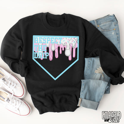 Respect The Drip Digital Download -  Cotton Candy Blue Homeplate