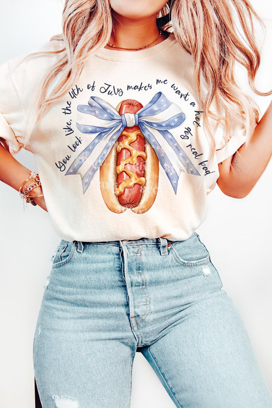 Patriotic Coquette Hot Dog - DTF Heat Transfer