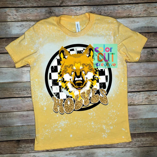 Preppy Mascot - Wolves Gold/Yellow - DTF Transfer *TAT 5-7 biz days