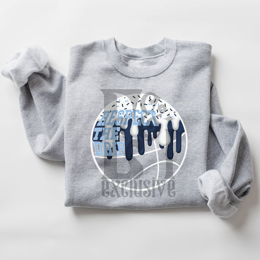 Respect The Drip Digital Download -  Navy/Light Blue Basketball