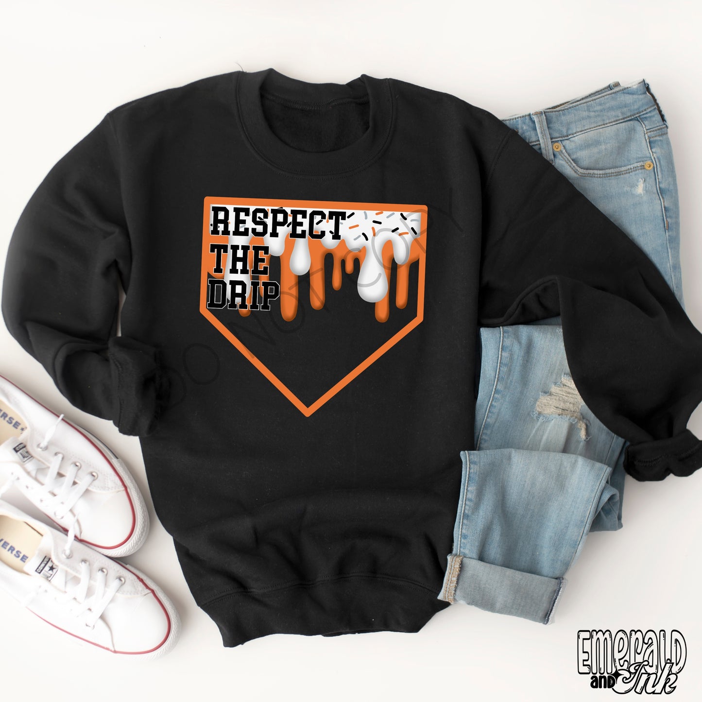 Respect The Drip Orange/Black - DTF Transfer