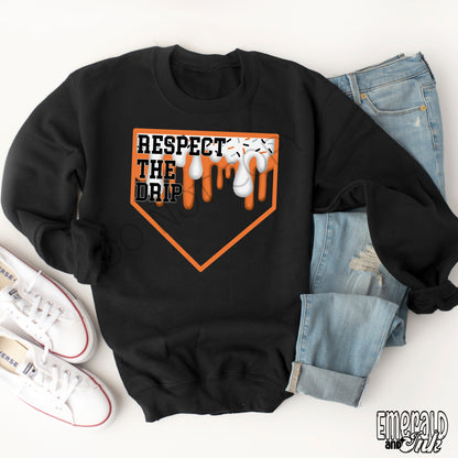 Respect The Drip Digital Download -  Orange/Black Homeplate