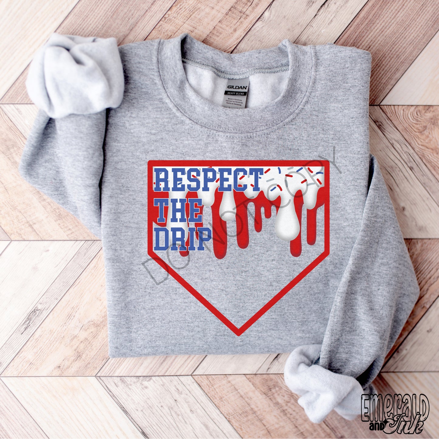 Respect The Drip Digital Download -  Patriotic Red Homeplate