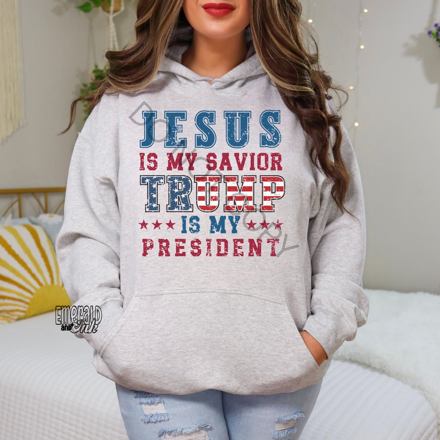 Jesus is My Savior Trump is My President - DTF Transfer