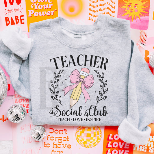 Teacher Social Club DTF Transfer