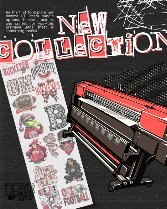 Curated Team Collection Pre-Made DTF Gang Sheet