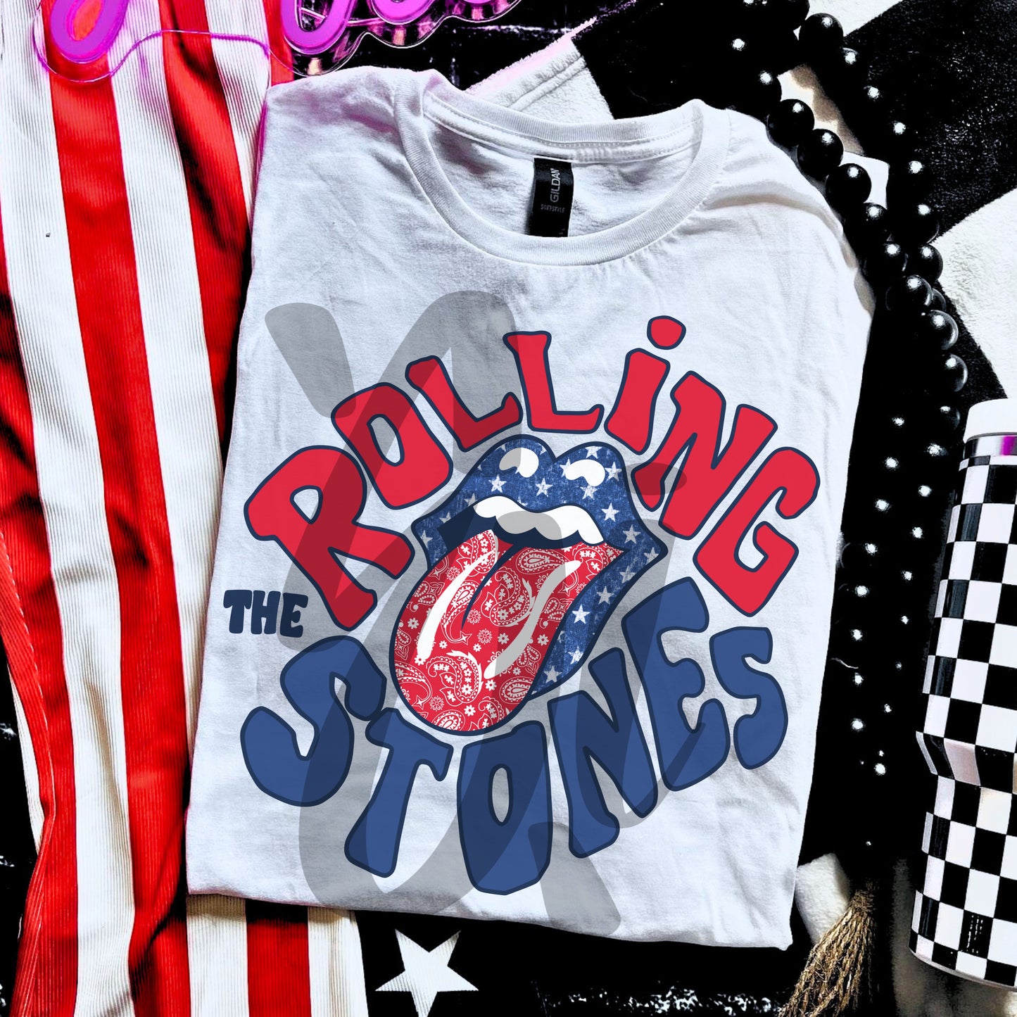 Patriotic Rock Music 4th of July - PNG Digital Download
