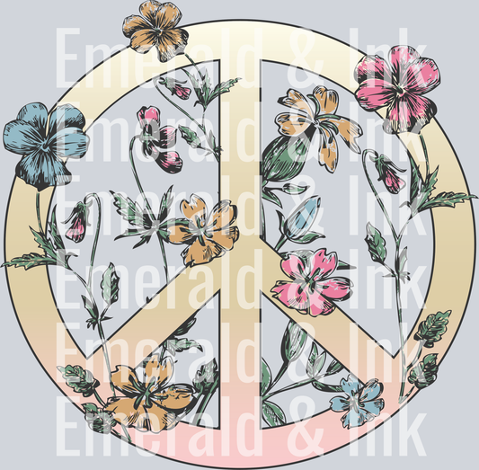 Floral Peace DTF