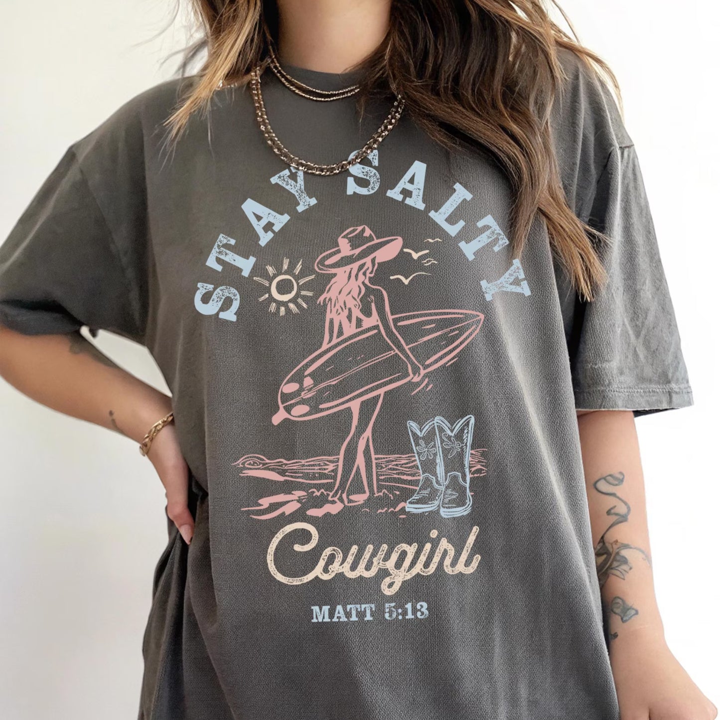Stay Salty Cowgirl - DTF Heat Transfer