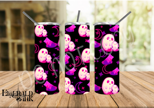 Pink neon ghosts Seamless DIGITAL