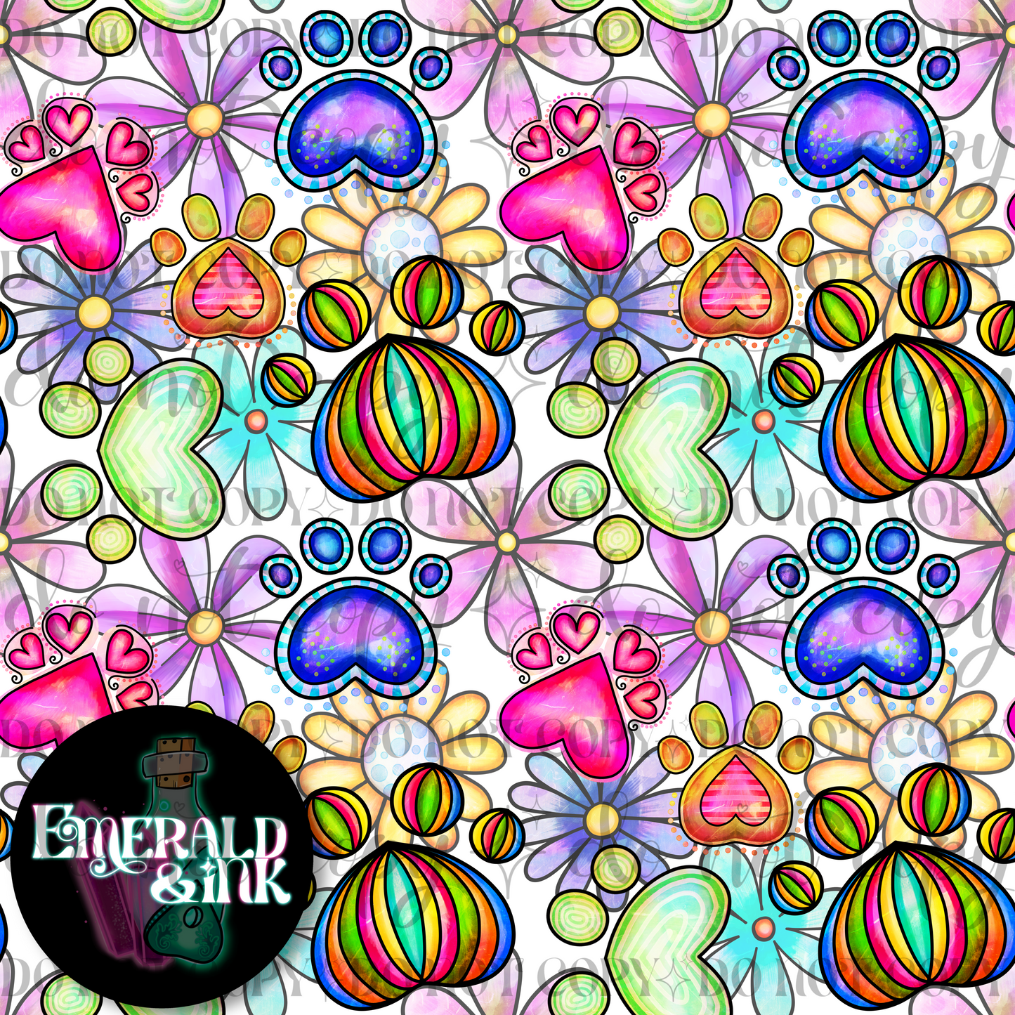 Paw Print Seamless DIGITAL