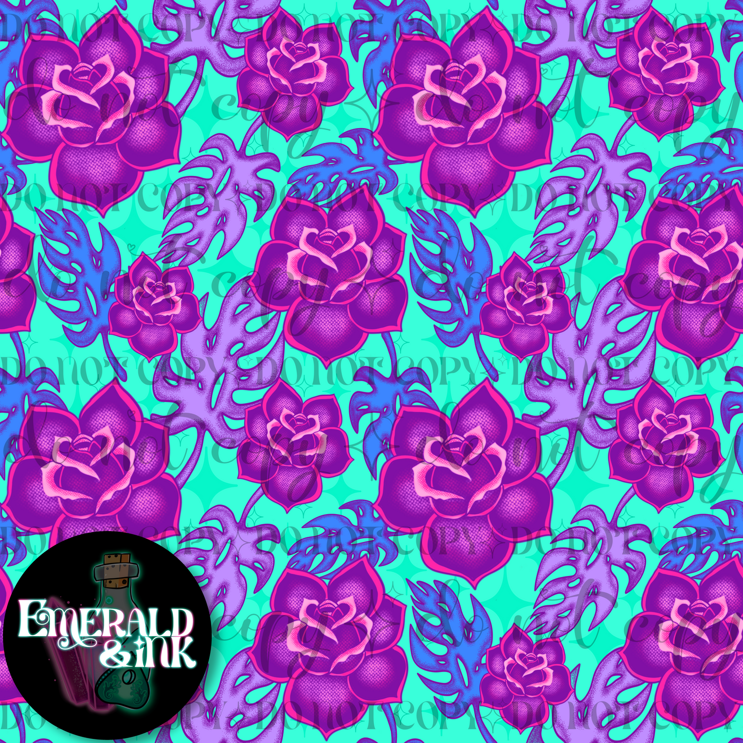 Wicked Neon Florals Seamless DIGITAL