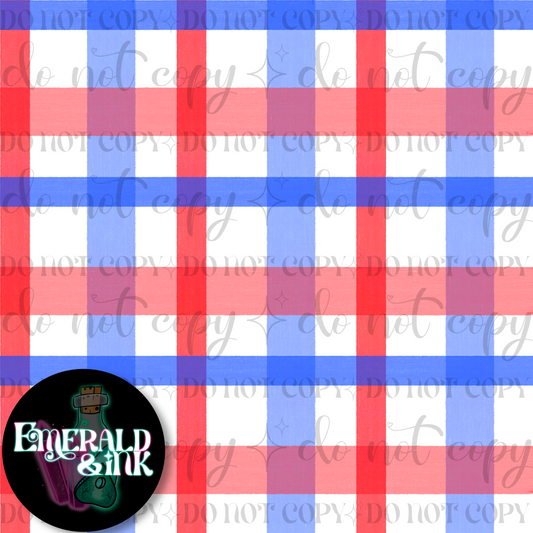 Patriotic Plaid Seamless DIGITAL