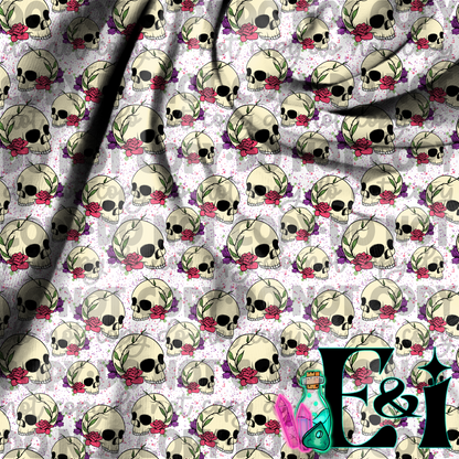 Summer Skulls & Roses Seamless DIGITAL